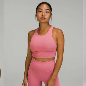 Lululemon Wunder Train Long-Line Sports Bra 8 Brier Rose